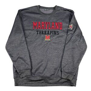 Maryland Terrapins Mens Stadium Athletics Grey Sweatshirt Sz XXL